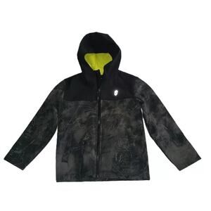 Free Country Boys Water Resistant Super Soft Shell Map Print Jacket Sz 5/6 B001